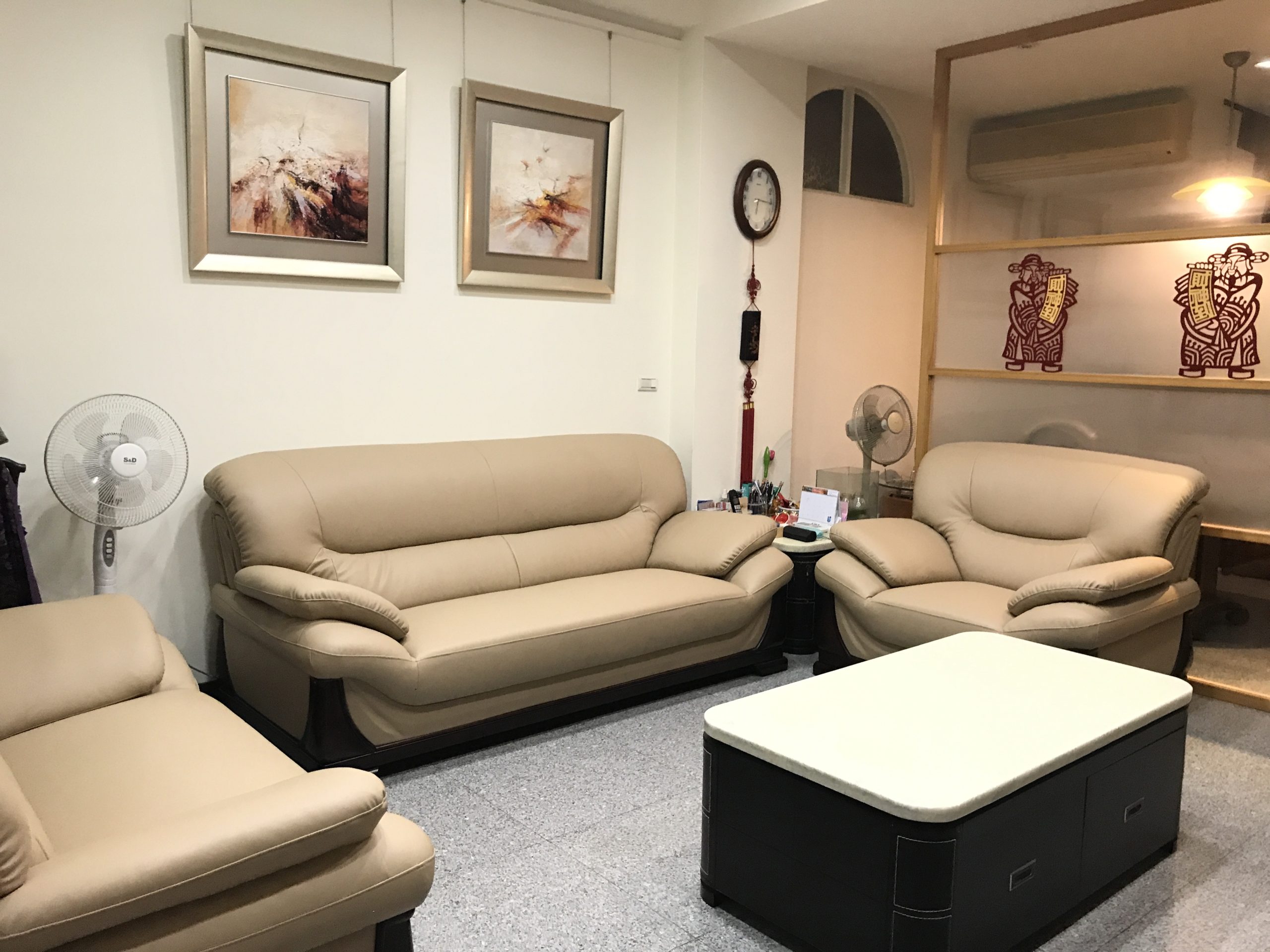 【客戶案例分享】台中市東區1+2+3人座沙發換皮翻新