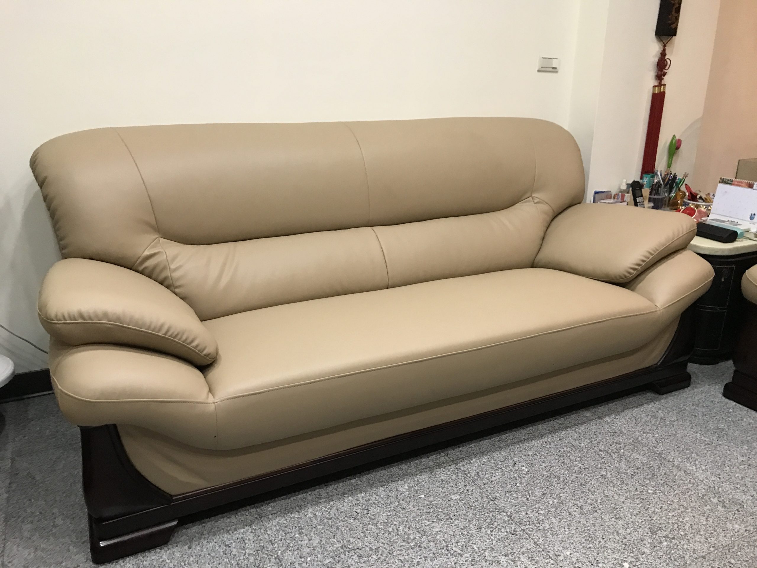 【客戶案例分享】台中市東區1+2+3人座沙發換皮翻新