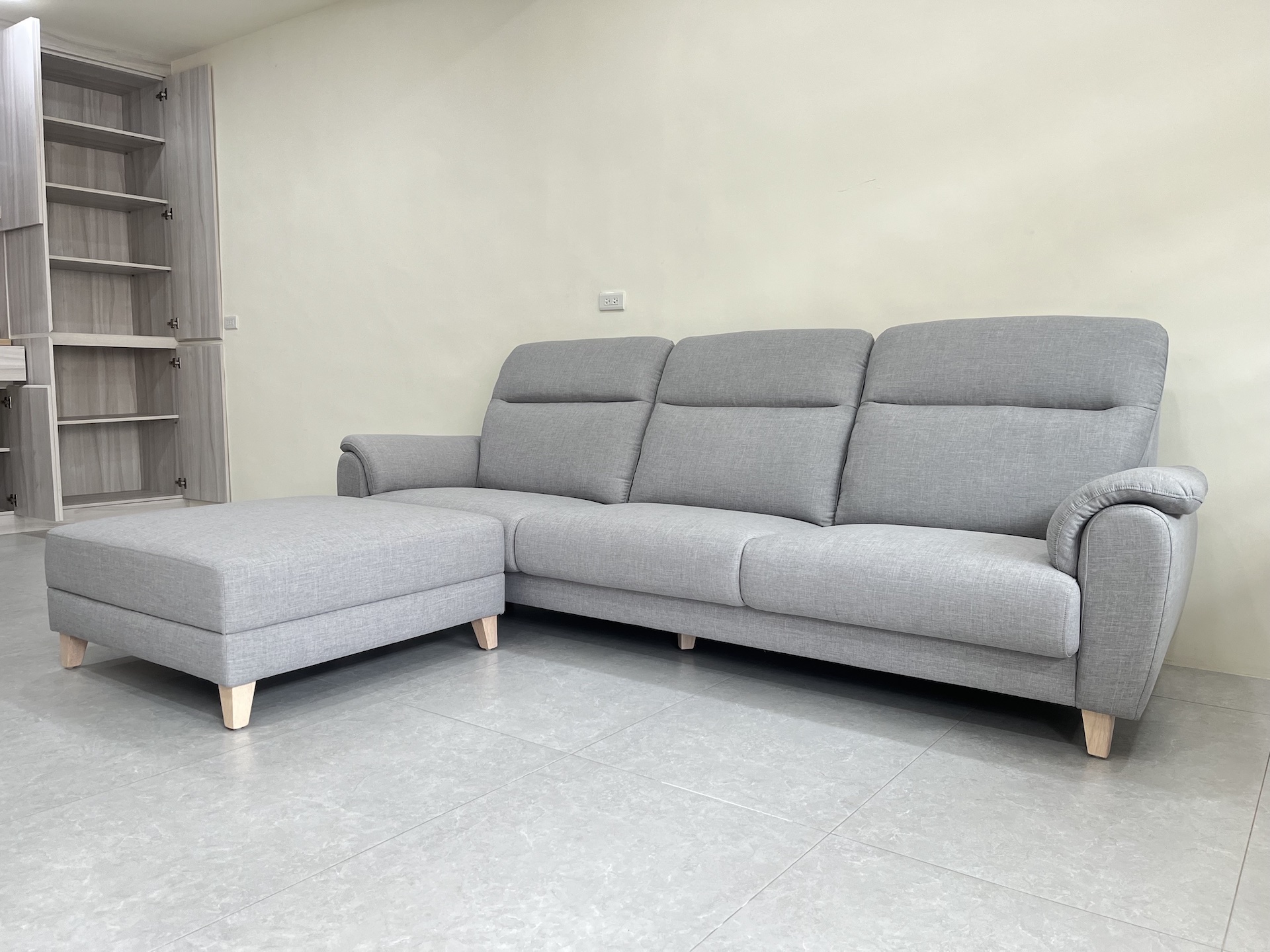 【客戶案例分享】台中大里涼感布Ｌ型沙發訂製