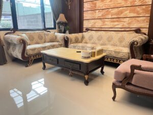 【客戶案例分享】台中東區古典造型沙發更換花紋布料