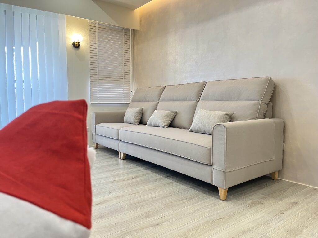 【世昌沙發｜台中沙發訂製】台中北屯聖誕節高背貓抓布沙發訂製