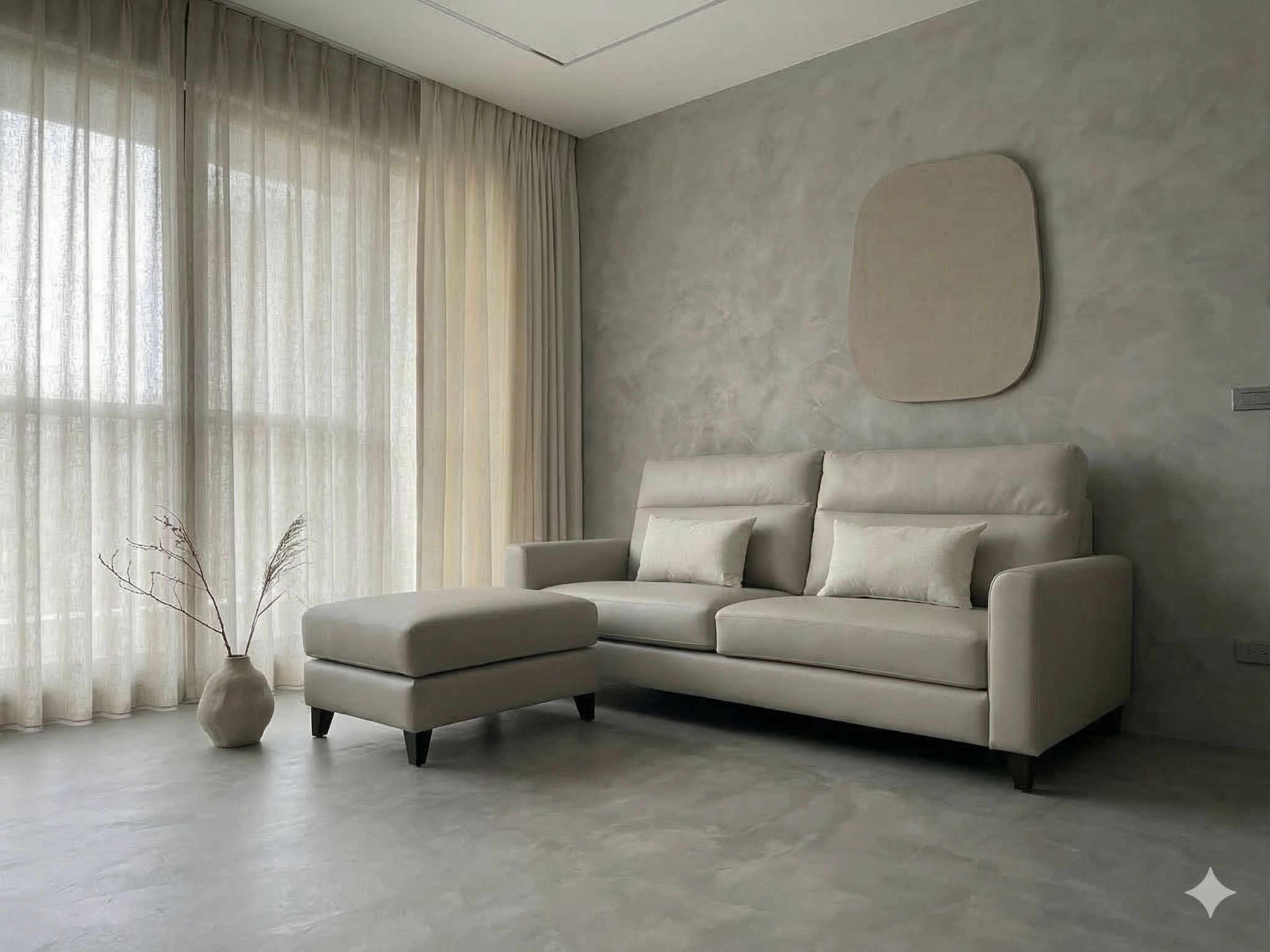 【世昌沙發｜台中訂製沙發】彰化高背L型半牛皮沙發訂製