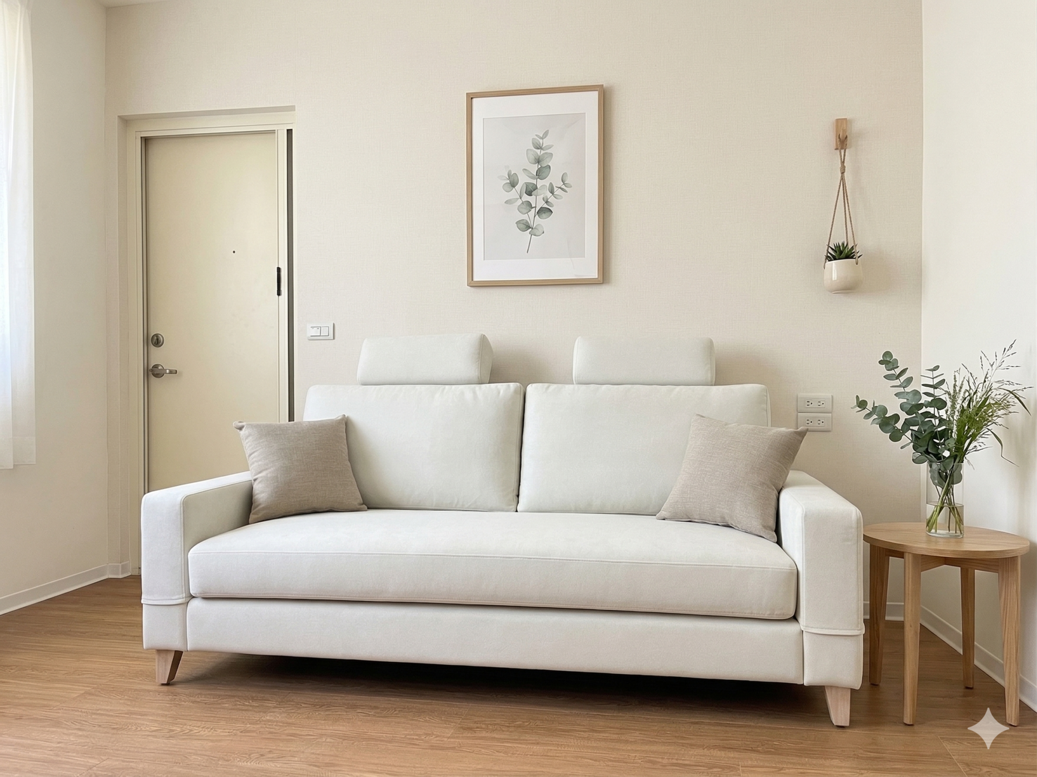 【世昌沙發｜台中訂製沙發】新竹低背貓抓布沙發及活動頭枕訂製