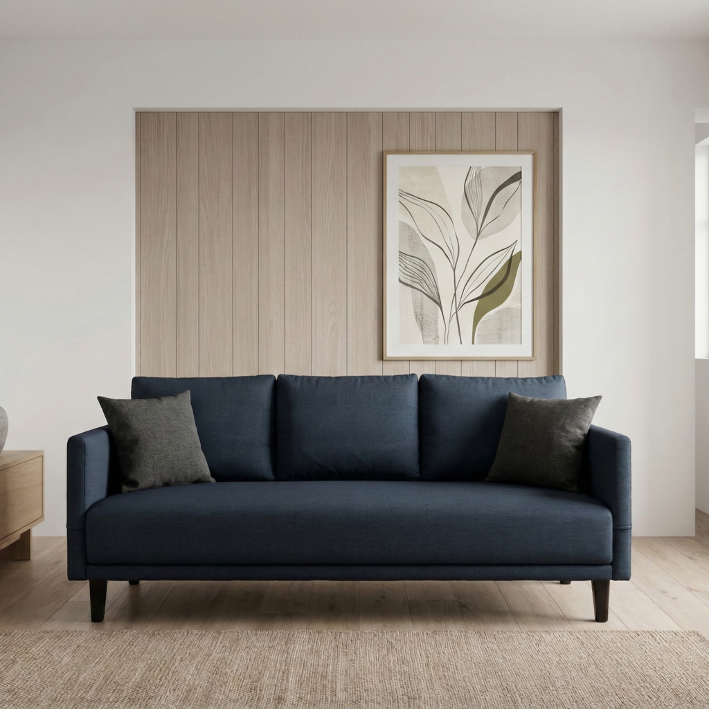 【世昌沙發｜台中訂製沙發】太平貓抓布薄扶手沙發訂製