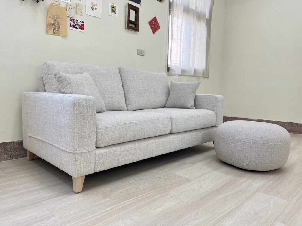 【台中訂製沙發】彰化伸港小米畫室-亞麻布沙發訂製