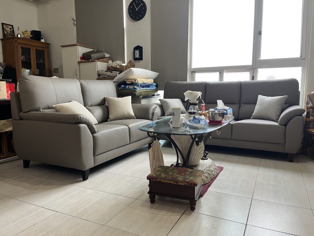 【台中訂製沙發】南區2+3人座高背合成皮沙發訂製